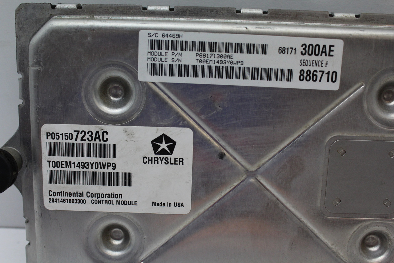 2013 Chrysler 300 P68171300AE Computer Brain Engine Control ECU ECM EBX Module