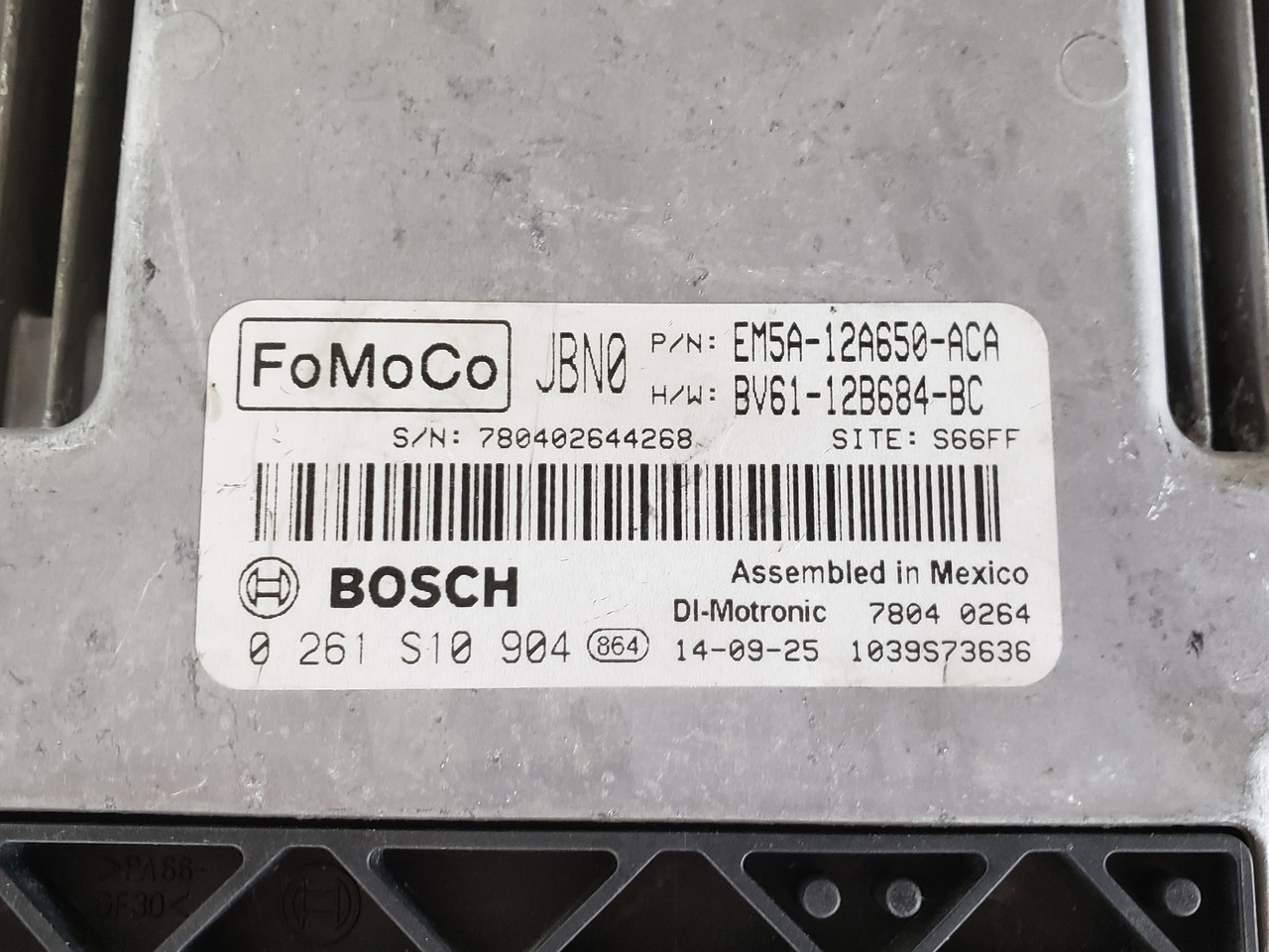 2013-2014 Focus EM5A-12A650-ACA Computer Brain Engine Control ECU ECM EBX Module