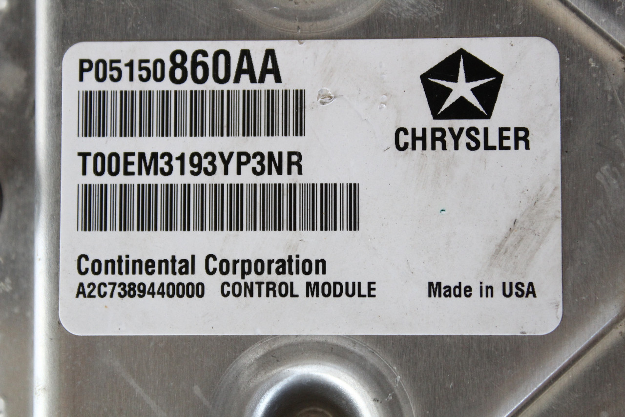 2014 Dodge Avenger P05150860AA Computer Brain Engine Control ECU ECM EBX Module