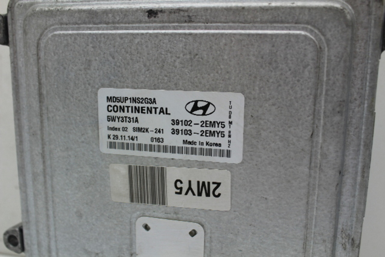 15 Hyundai Elantra 39103-2EMY5 Computer Brain Engine Control ECU ECM EBX Module