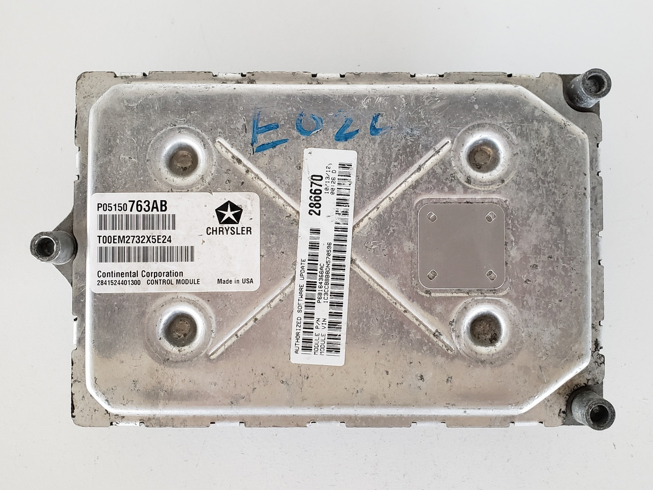 2013 Chrysler 200 P68164366AC Computer Brain Engine Control ECU ECM EBX Module