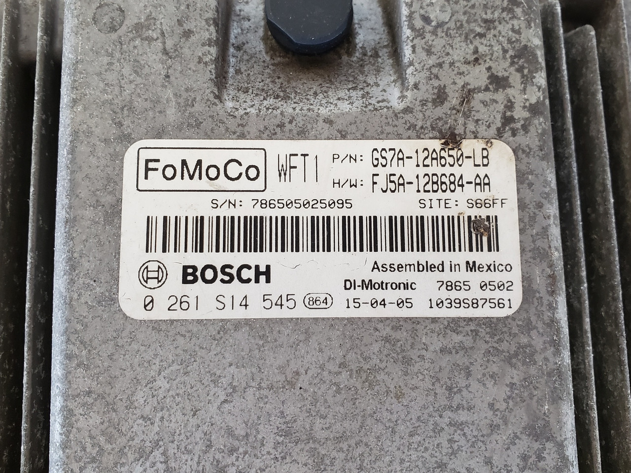 2016 Ford Fusion GS7A-12A650-LB Computer Brain Engine Control ECU ECM EBX Module