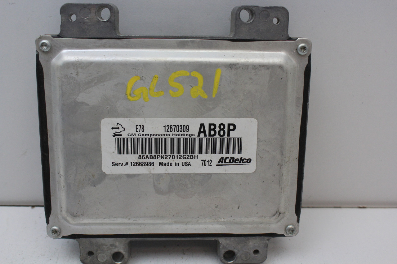 16 17 Chevrolet Sonic 12668986 Computer Brain Engine Control ECU ECM EBX Module 16 17 Chevrolet Sonic 12668986 Computer Brain Engine Control ECU ECM EBX Module