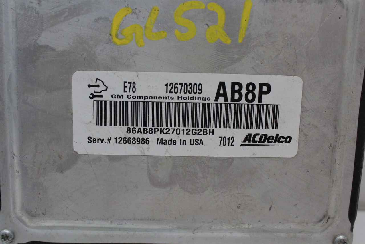 16 17 Chevrolet Sonic 12668986 Computer Brain Engine Control ECU ECM EBX Module 16 17 Chevrolet Sonic 12668986 Computer Brain Engine Control ECU ECM EBX Module