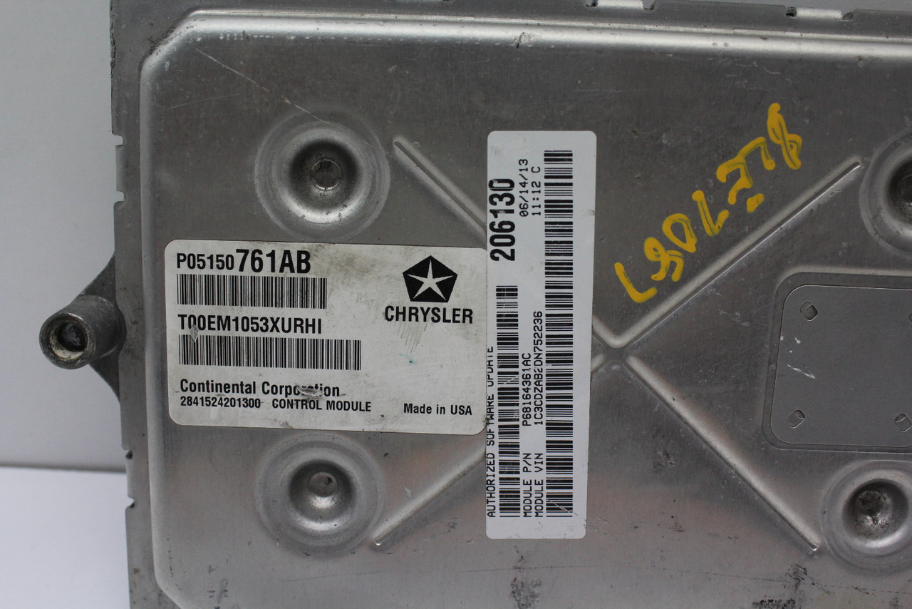 13 2013 Dodge Avenger P68164361AC Computer Engine Control ECU ECM EBX Module
