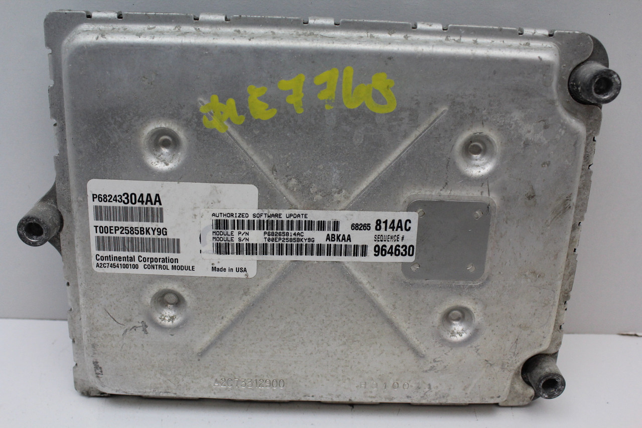 16-19 Dodge 1500 3.6L P68243304AA Computer Engine Control ECU ECM EBX Module 16-19 Dodge 1500 3.6L P68243304AA Computer Engine Control ECU ECM EBX Module