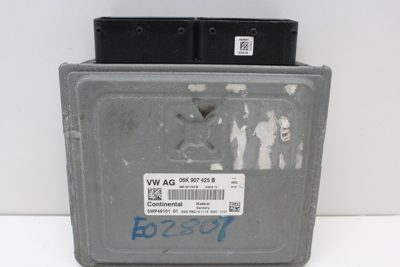 15 16 Volkswagen Golf 06K 907 425 B Computer Engine Control ECU ECM EBX Module