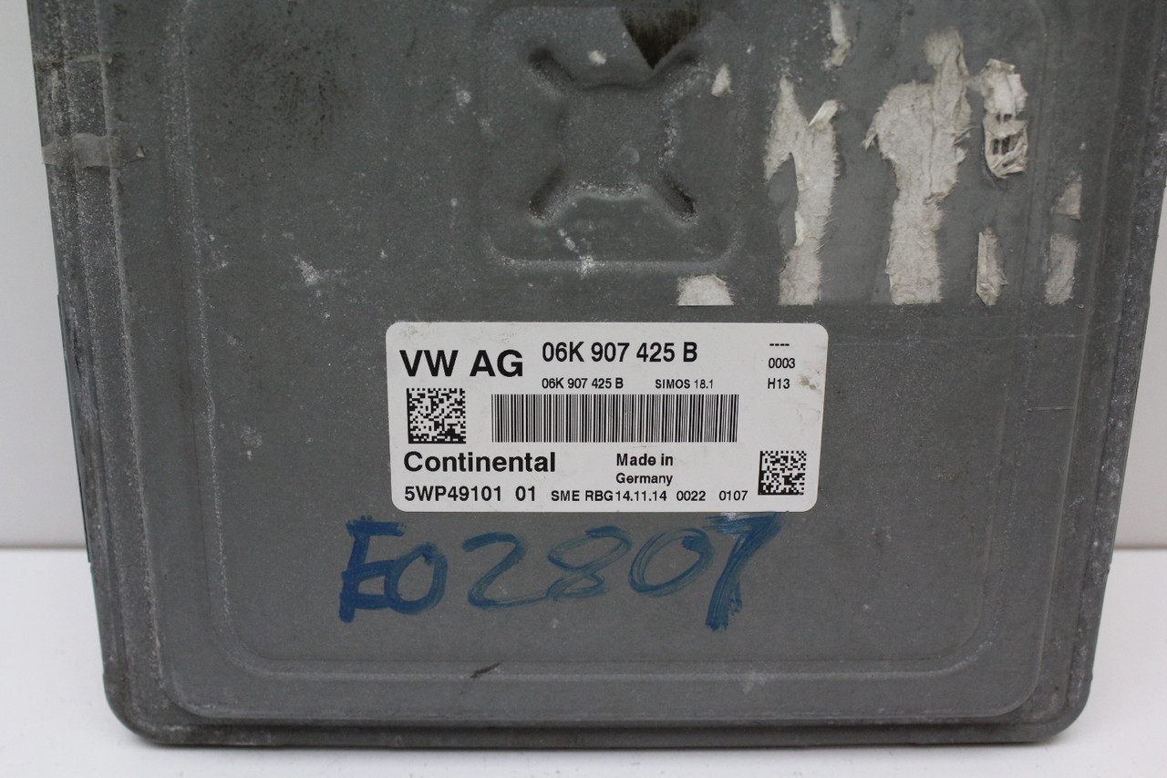 15 16 Volkswagen Golf 06K 907 425 B Computer Engine Control ECU ECM EBX Module