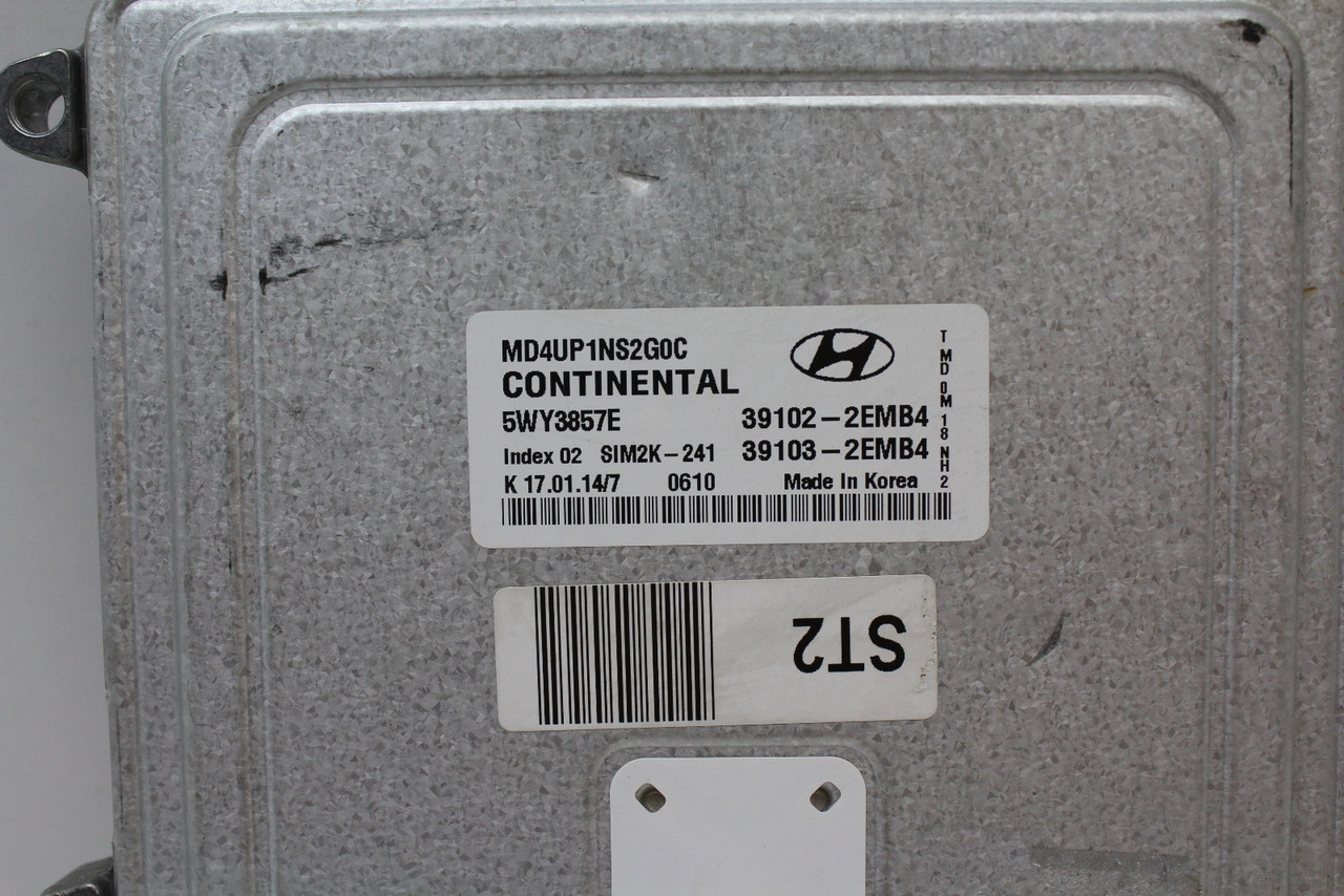 14 15 16 Elantra 39103-2EMB4 Computer Brain Engine Control ECU ECM EBX Module