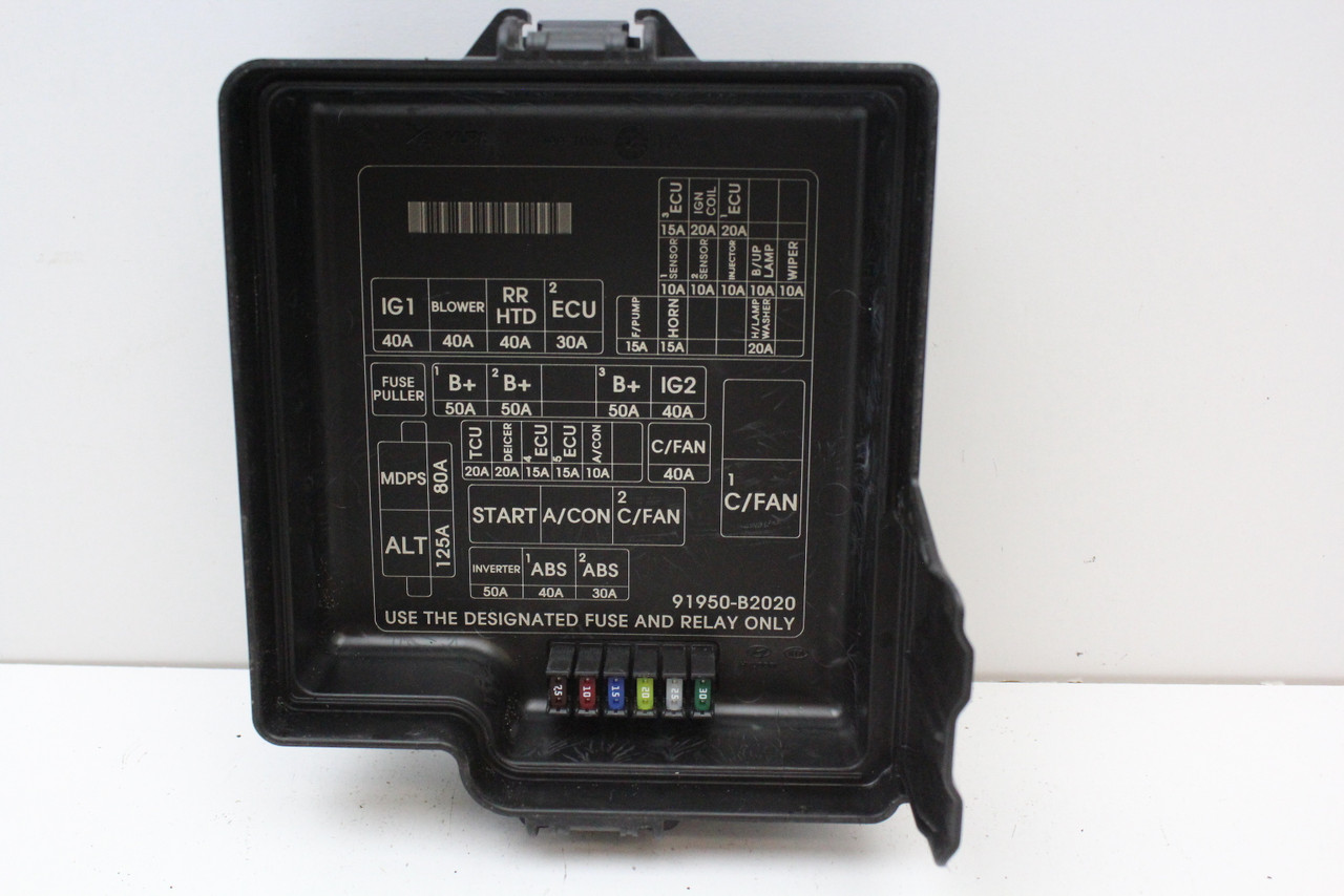 2014 14 Kia Soul 1.6L 91419B2500 Fusebox Fuse Box Relay Unit Module