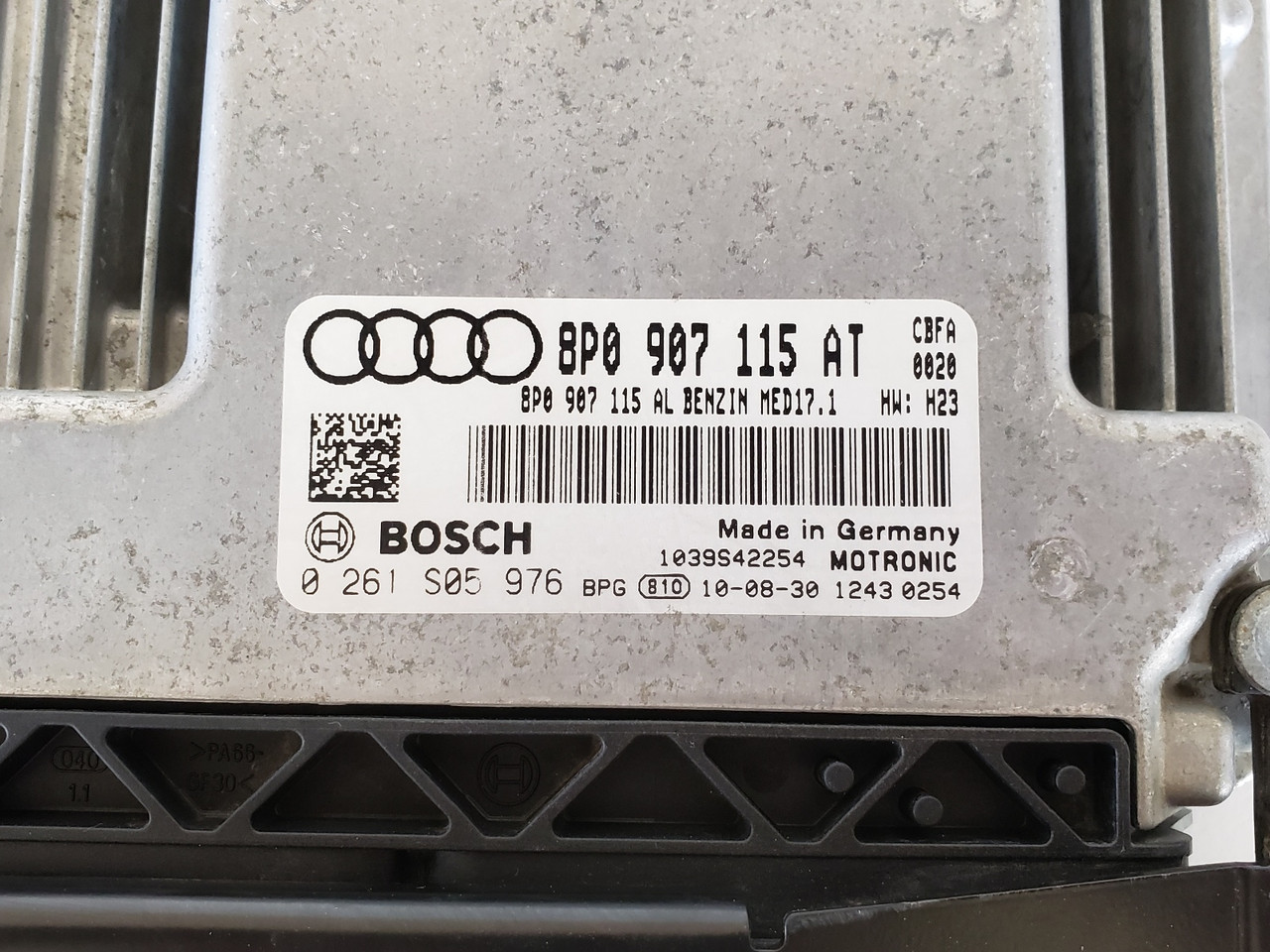10-11 Audi A3 8P0 907 115 AT Computer Brain Engine Control ECU ECM EBX Module