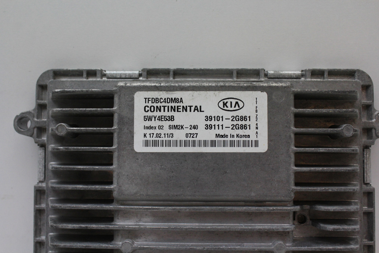 11-13 Kia Optima LX 39111-2G861 Computer Brain Engine Control ECU ECM EBX Module