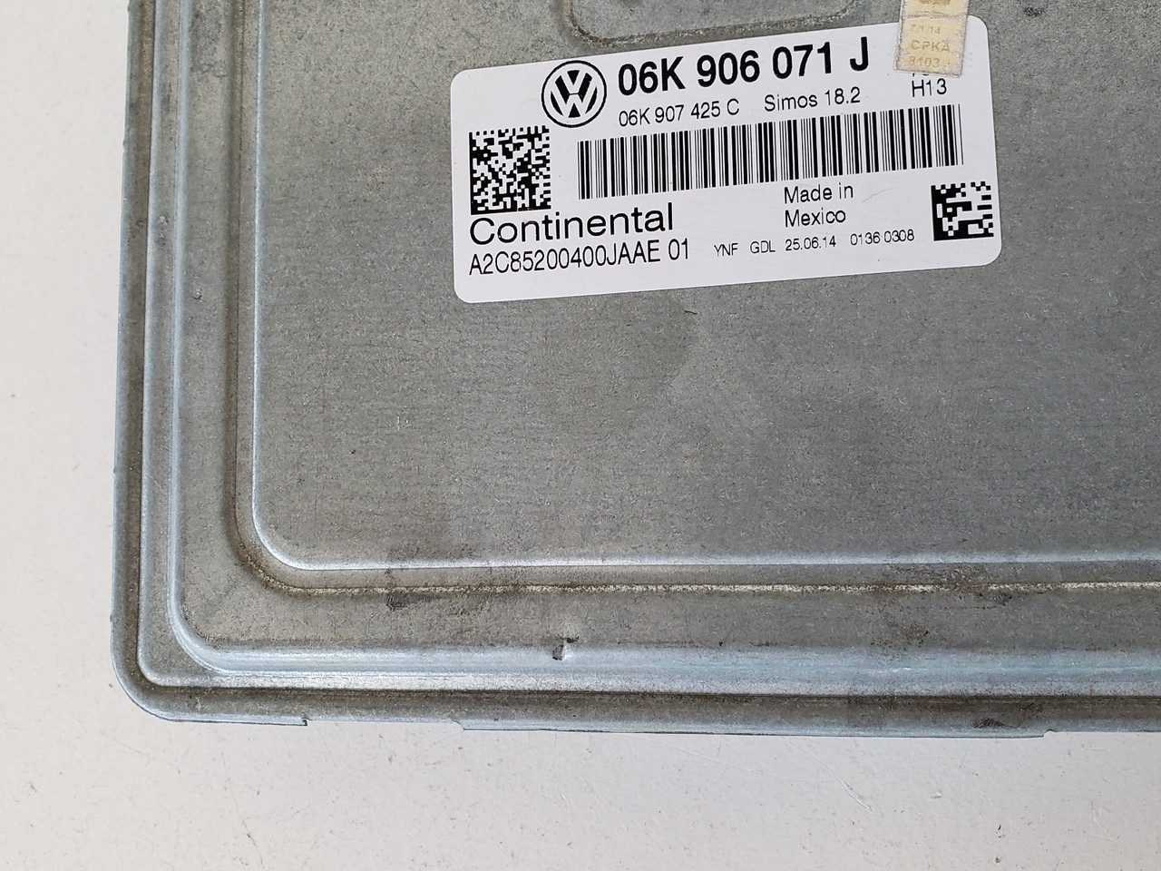 2015 VW Passat 06K 906 071 J Computer Brain Engine Control ECU ECM EBX Module