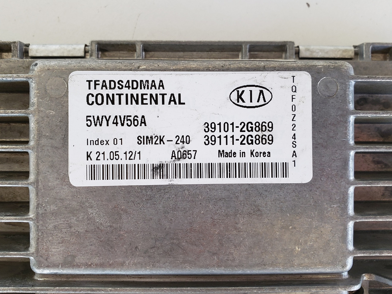 2011-2013 Optima 39111-2G869 Computer Brain Engine Control ECU ECM EBX Module