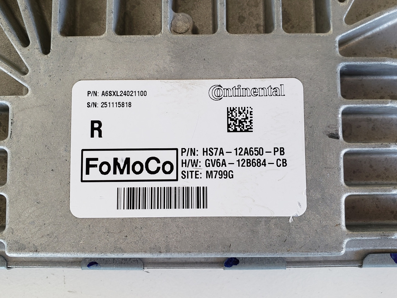 2017-2020 Fusion HS7A-12A650-PB Computer Brain Engine Control ECU ECM EBX Module