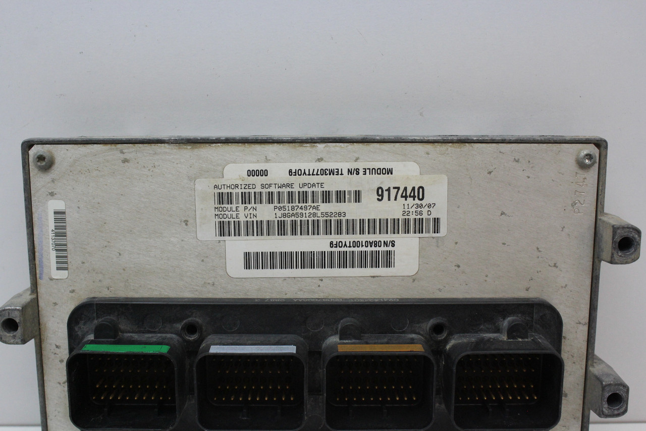 08 2008 Jeep Wrangler 3.8L P05187497AE Computer Engine Control ECU ECM Module