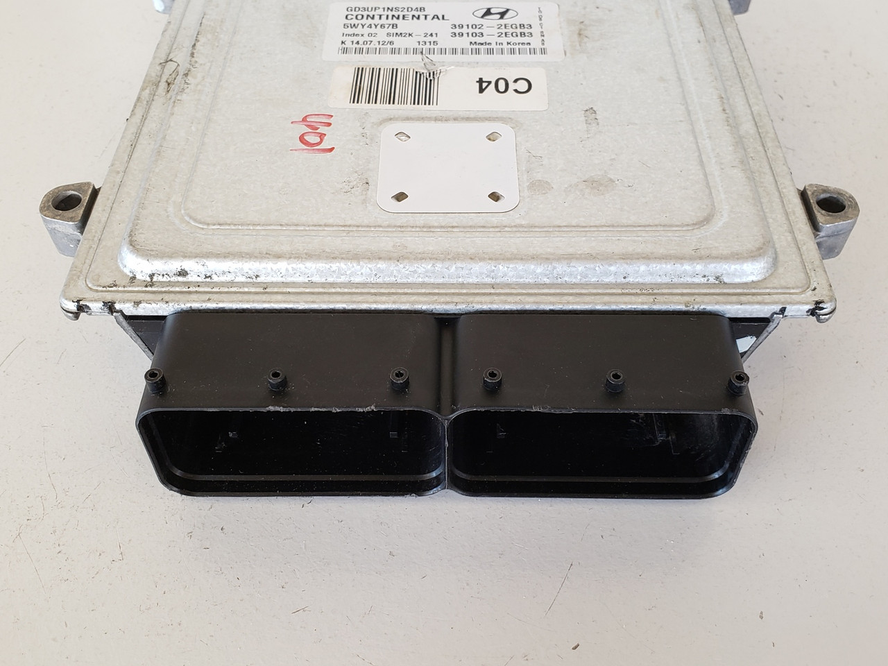 2013 Elantra 39103-2EGB3 Computer Brain Engine Control ECU ECM EBX Module