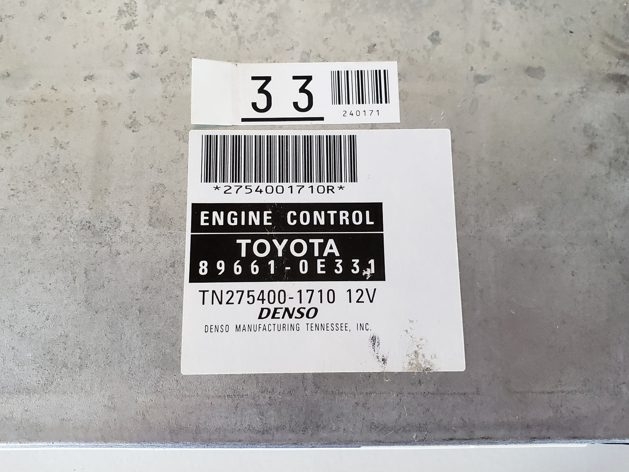 09-10 Highlander 89661-0E331 Computer Brain Engine Control ECU ECM EBX Module 09-10 Highlander 89661-0E331 Computer Brain Engine Control ECU ECM EBX Module