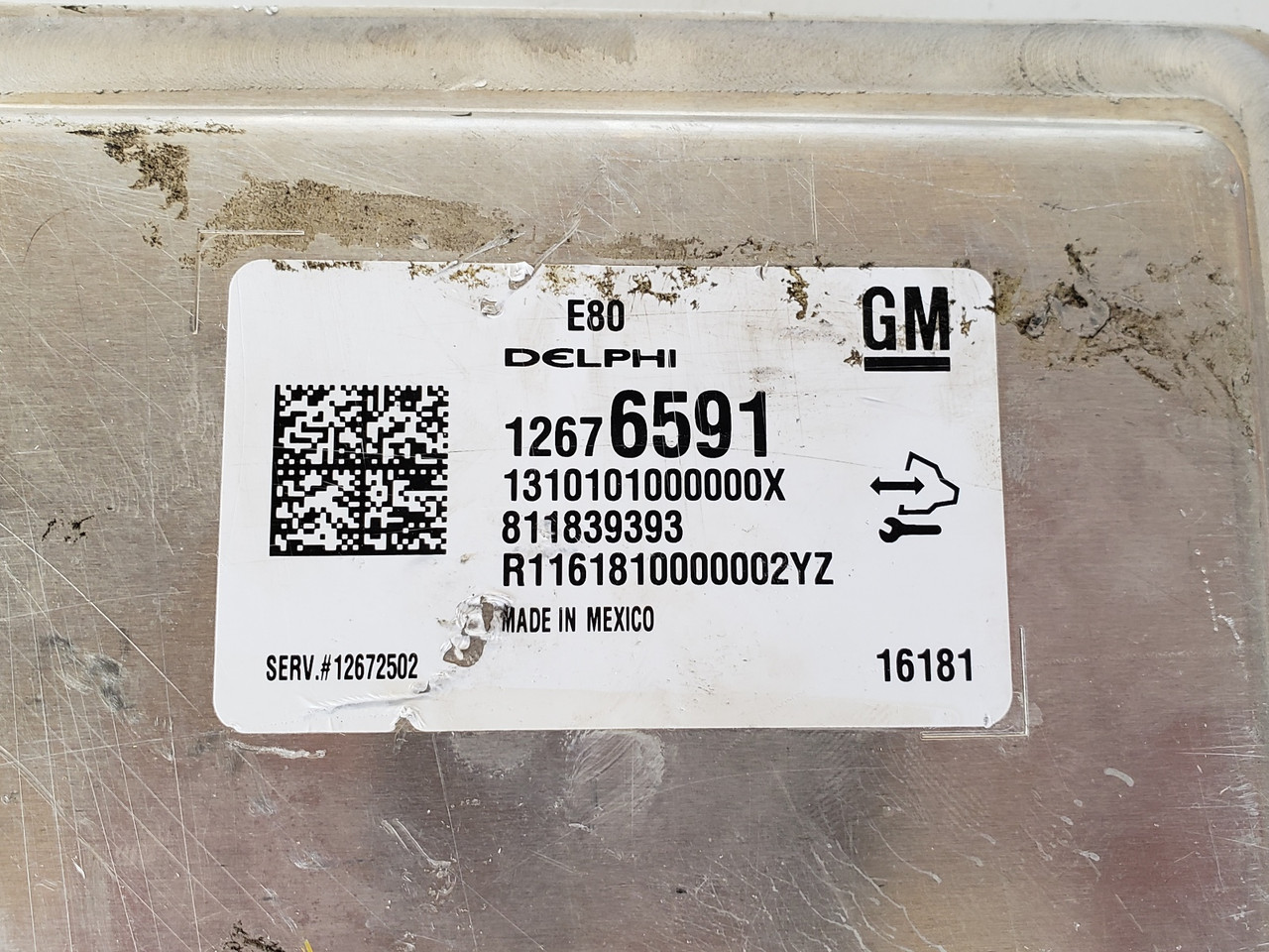 2016 Chevy Cruze 12672502 Computer Brain Engine Control ECU ECM EBX Module