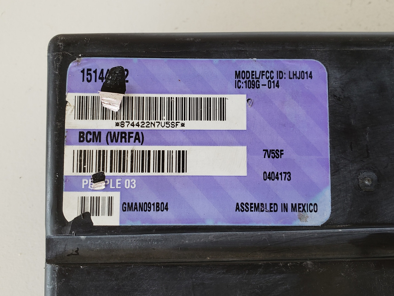 2005-2006 Chevy Equinox 15144422 BCM BCU Body Control Unit Module