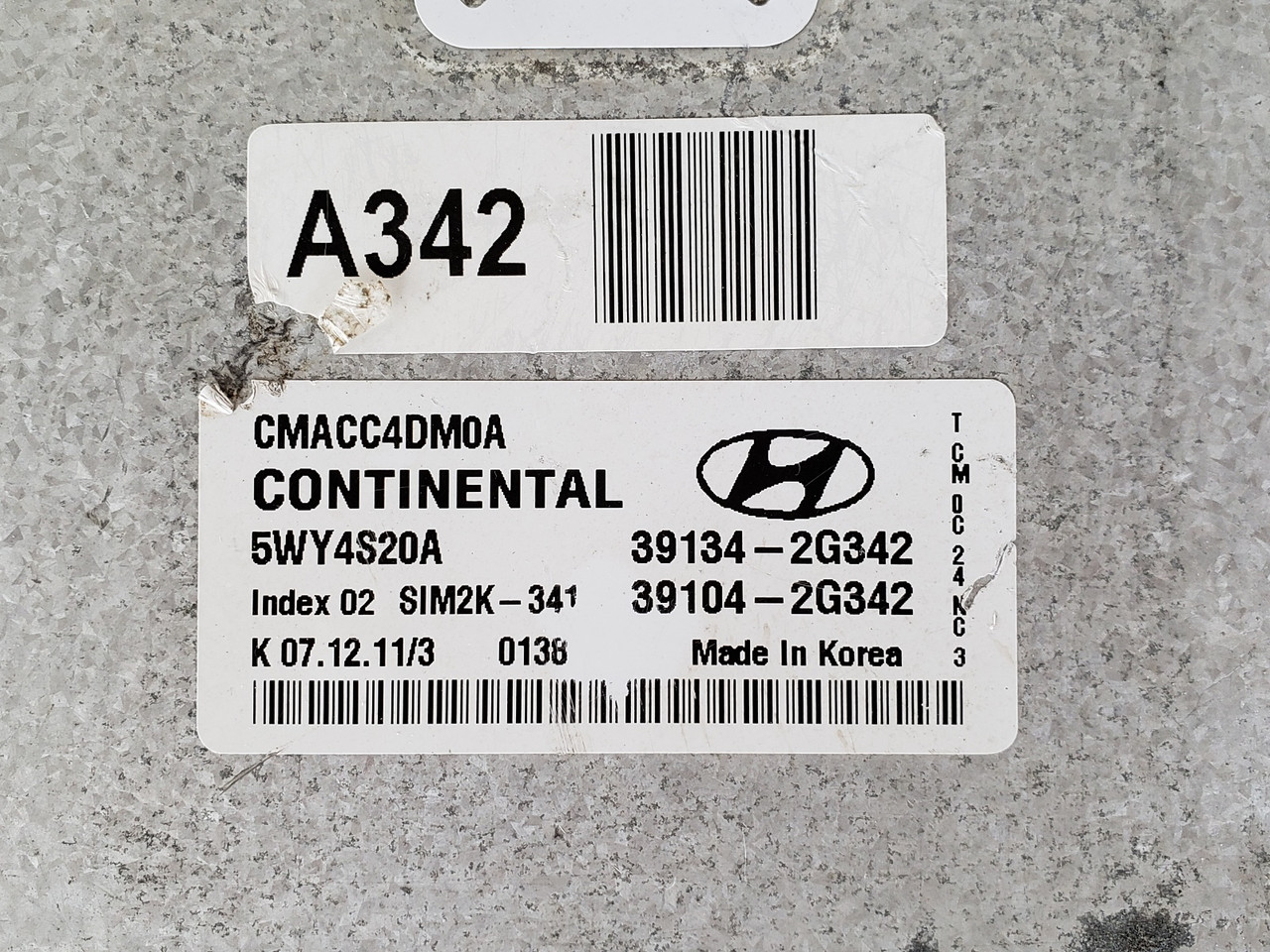 2010-2012 Santa Fe 39104-2G342 Computer Brain Engine Control ECU ECM EBX Module 2010-2012 Santa Fe 39104-2G342 Computer Brain Engine Control ECU ECM EBX Module