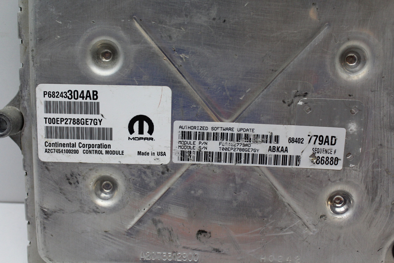 16-19 Dodge Ram 1500 3.6L P68402779AD Computer Engine Control ECU ECM EBX Module