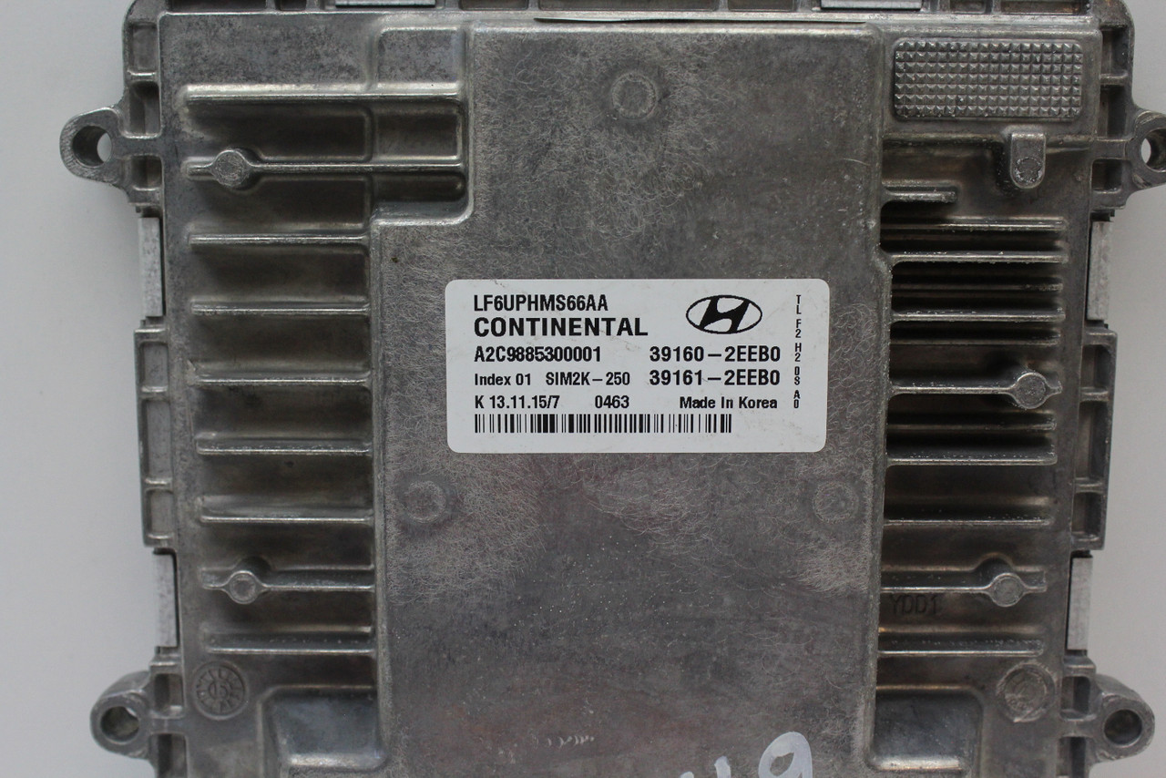 16 17 Hyundai Sonata 2.0L 39161-2EEB0 Computer Engine Control ECU ECM EBX Module 16 17 Hyundai Sonata 2.0L 39161-2EEB0 Computer Engine Control ECU ECM EBX Module