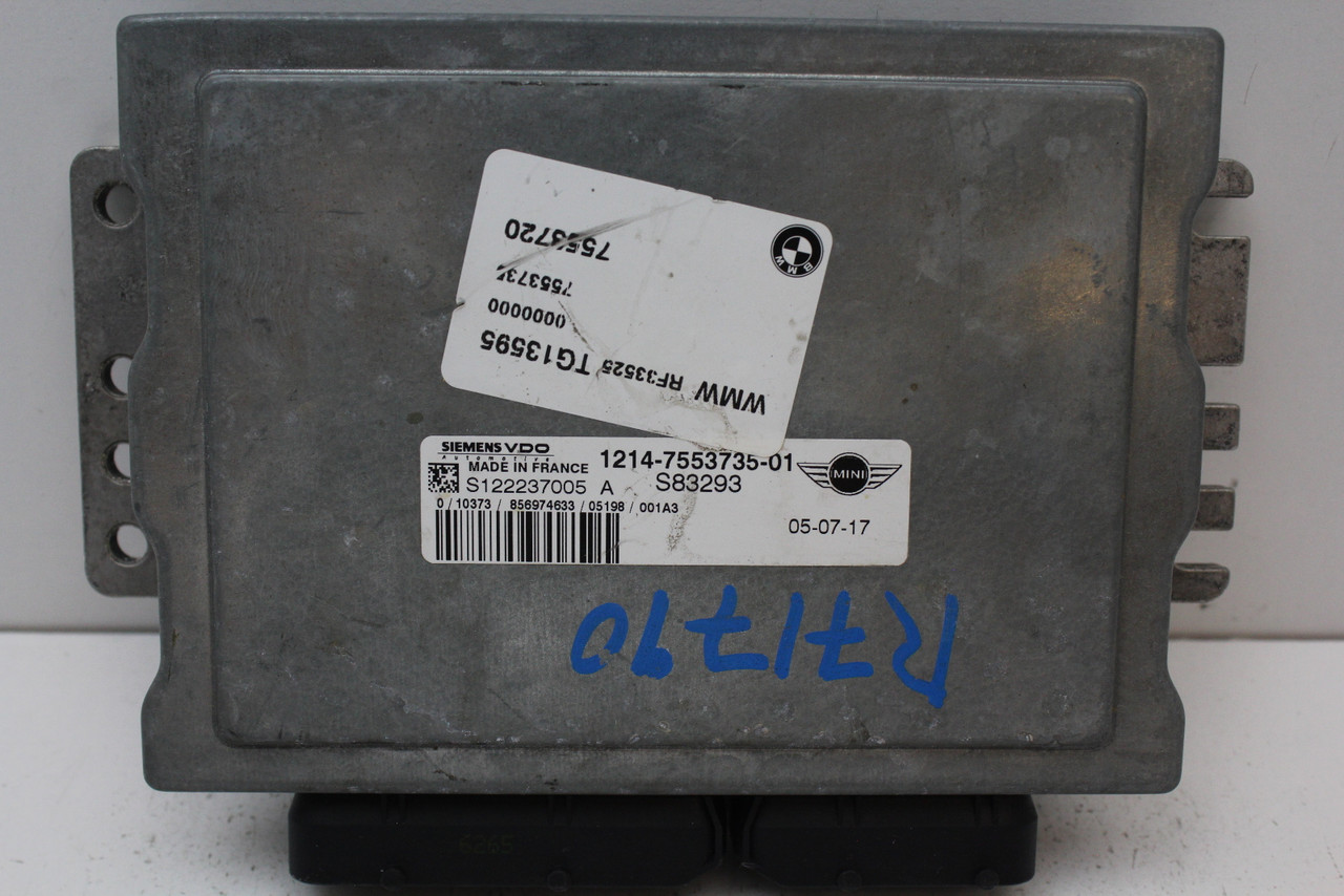 05-08 Mini Cooper 1214-7553735-01 Computer Brain Engine Control ECU ECM Module