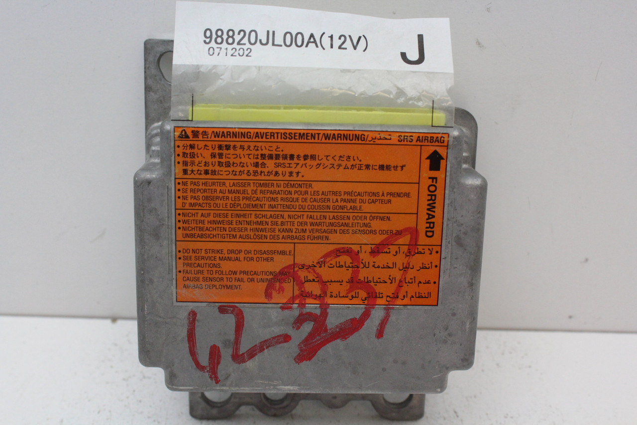08 09 Infiniti G37 98820JL00A SRS Control Module