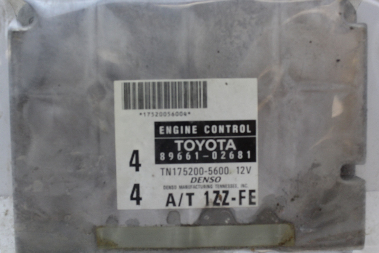 2000 00 Toyota Corolla 89661-02681 Computer Engine Control ECU ECM EBX Module