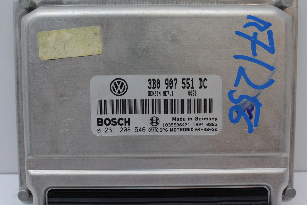 2005 05 Volkswagen Passat 3B0 907 551 DC Computer Engine Control ECU ECM Module 2005 05 Volkswagen Passat 3B0 907 551 DC Computer Engine Control ECU ECM Module