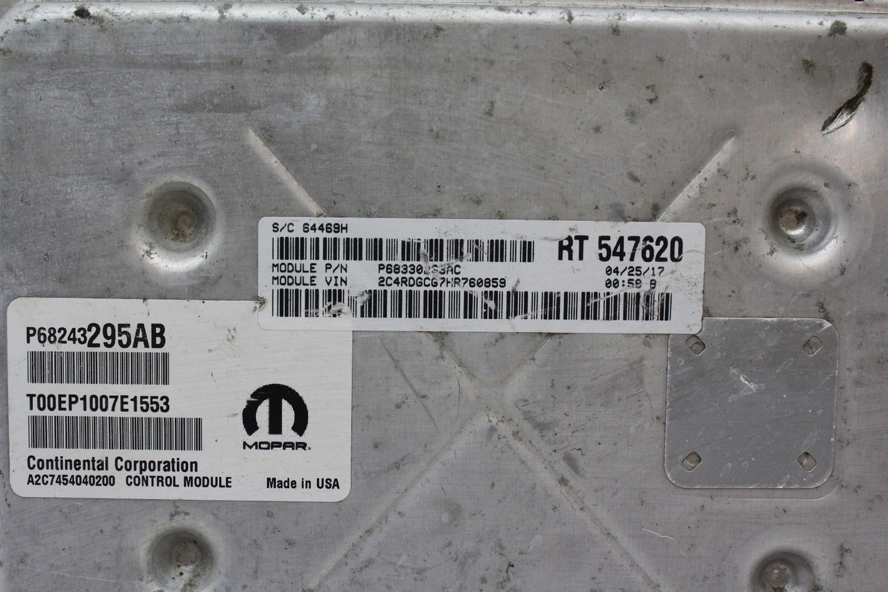 16-18 Dodge Caravan P68243295AB Computer Engine Control ECU ECM EBX Module