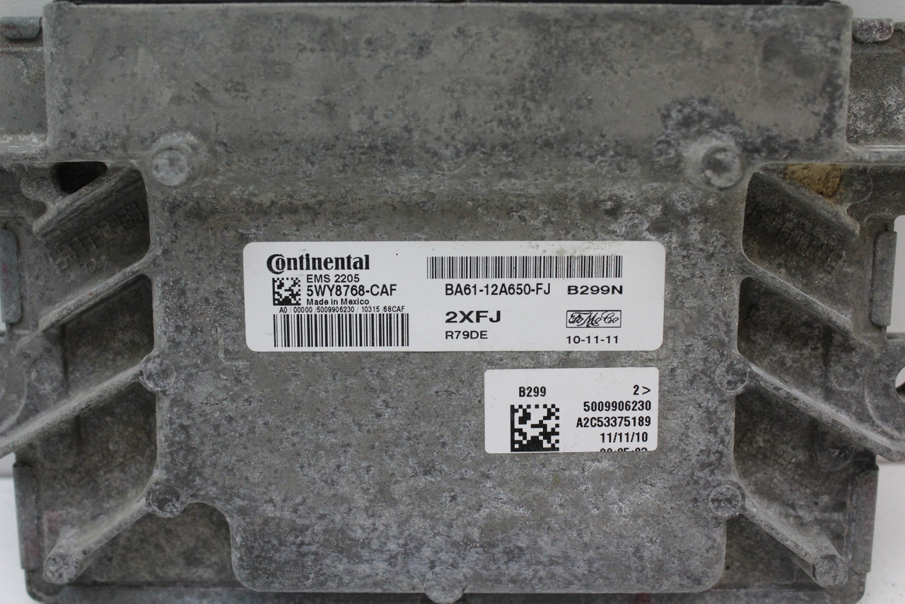 2011 11 Ford Fiesta BA61-12A650-FJ Computer Engine Control ECU ECM EBX Module