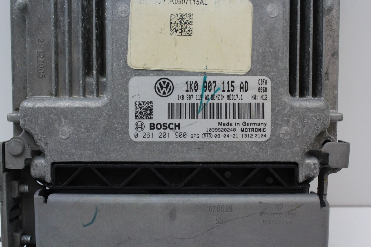 10 Volkswagen Jetta 2.0L 1K0 907 115 AD Computer Engine