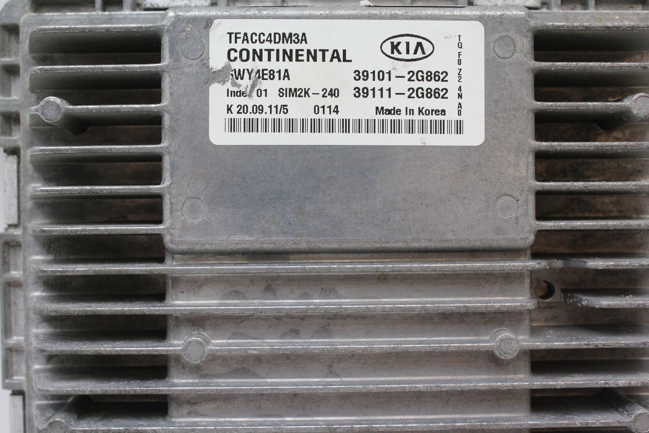 11 12 13 Kia Optima 39111-2G862 Computer Brain Engine Control ECU ECM EBX Module 11 12 13 Kia Optima 39111-2G862 Computer Brain Engine Control ECU ECM EBX Module