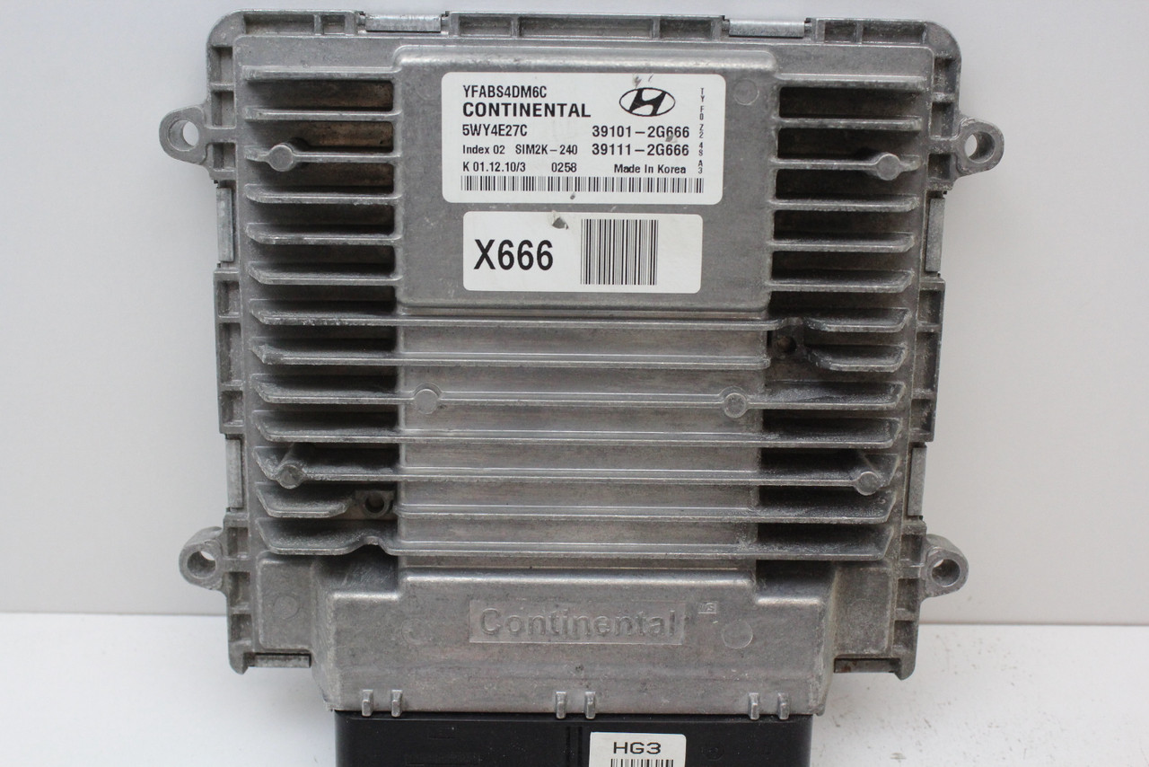11-14 Hyundai Sonata 2.4L 39111-2G666 Computer Engine Control ECU ECM Module