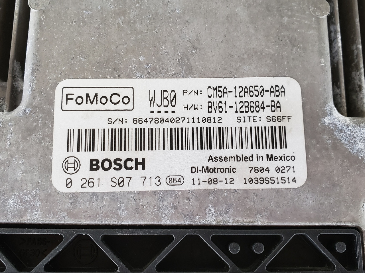 2012 Ford Focus CM5A-12A650-ABA Computer Brain Engine Control ECU ECM EBX Module