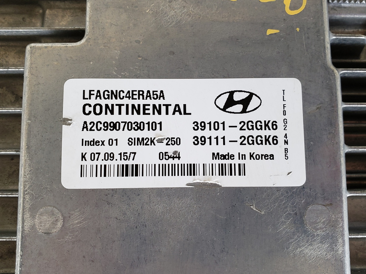 2015-2017 Sonata 39111-2GGK6 Computer Brain Engine Control ECU ECM EBX Module