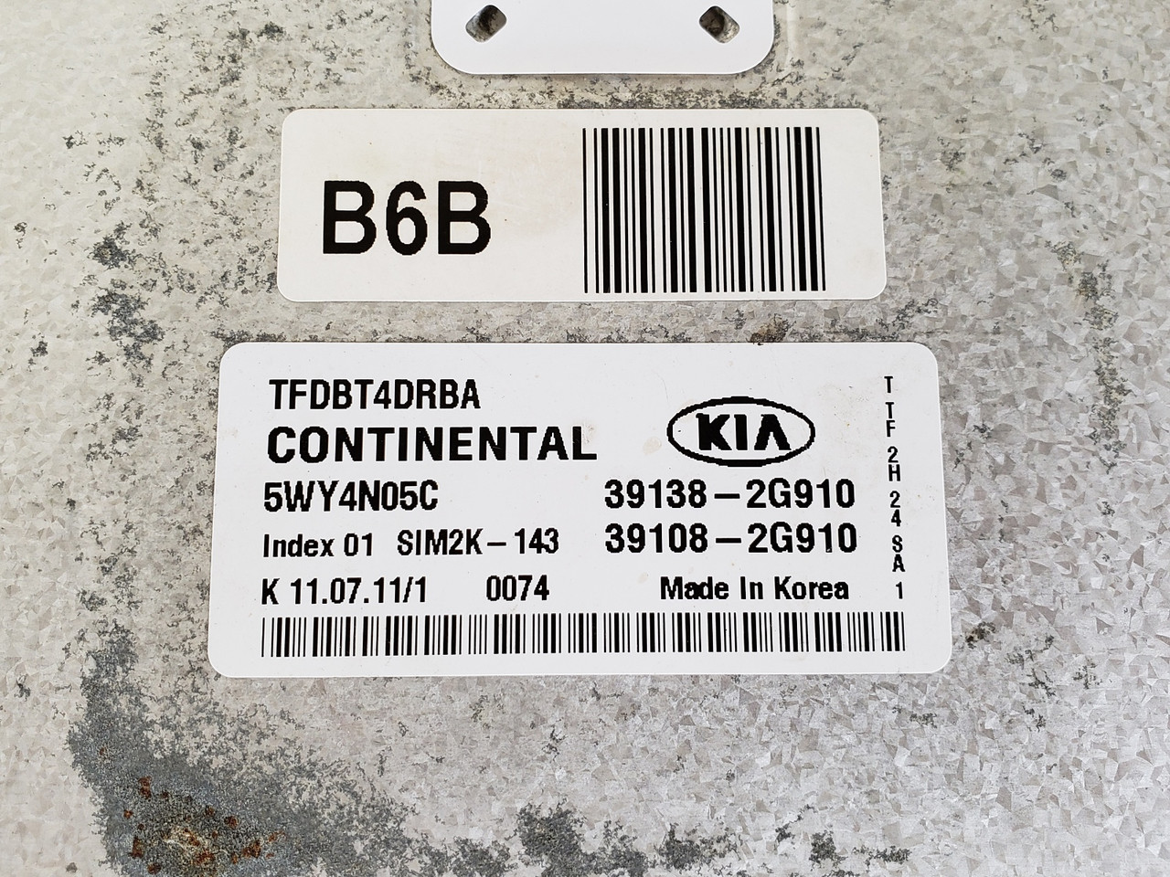 2011-2013 Optima 39108-2G910 Computer Brain Engine Control ECU ECM EBX Module