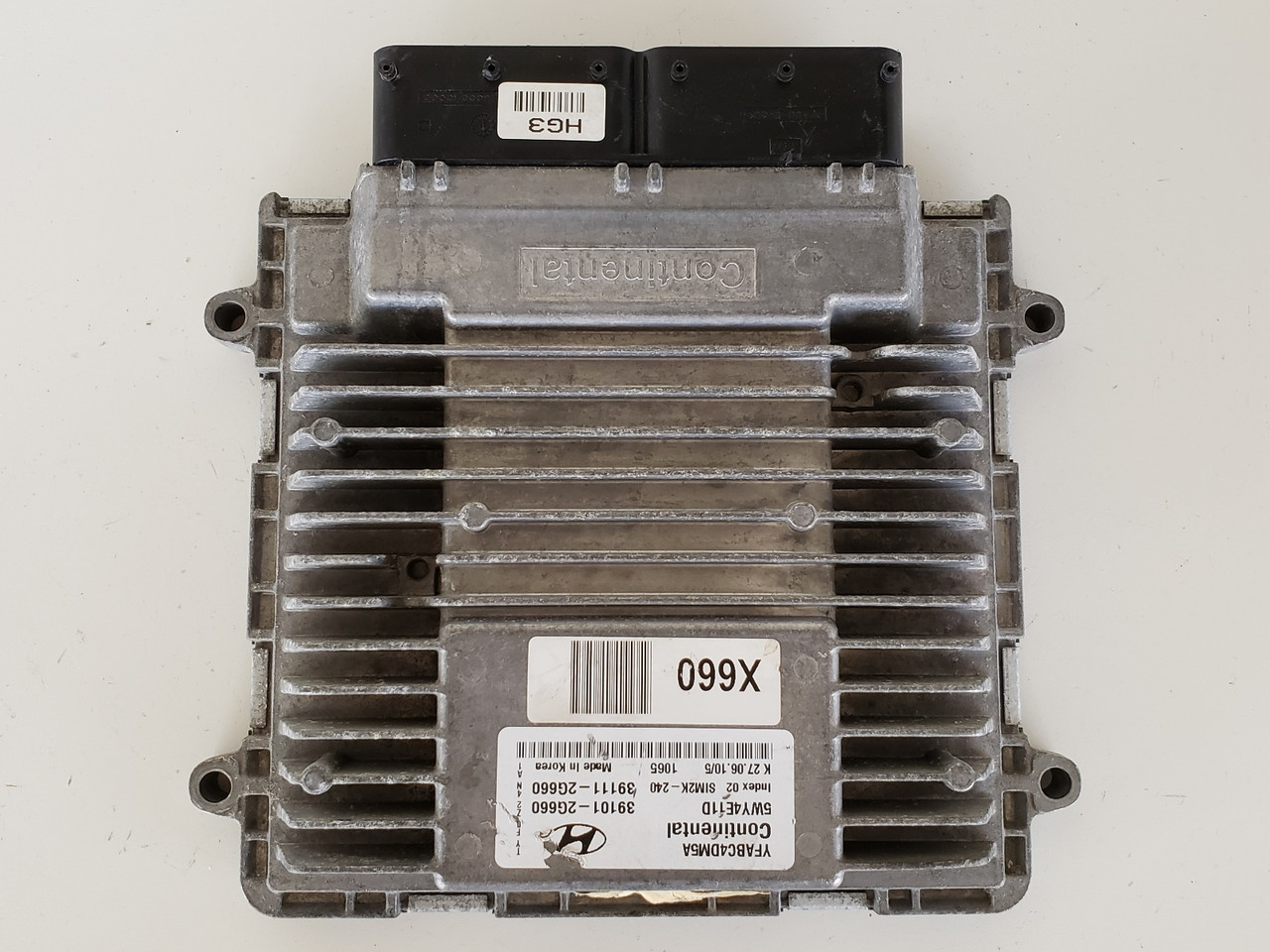 2011 Sonata 39111-2G660 Computer Brain Engine Control ECU ECM EBX Module