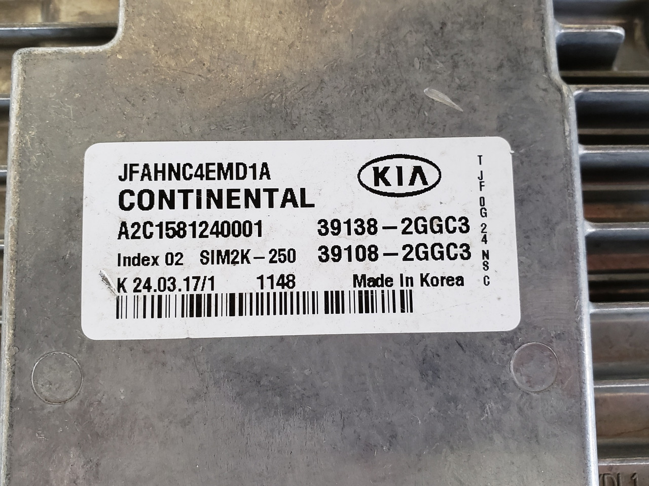 2017 Kia Optima 39108-2GGC3 Computer Brain Engine Control ECU ECM