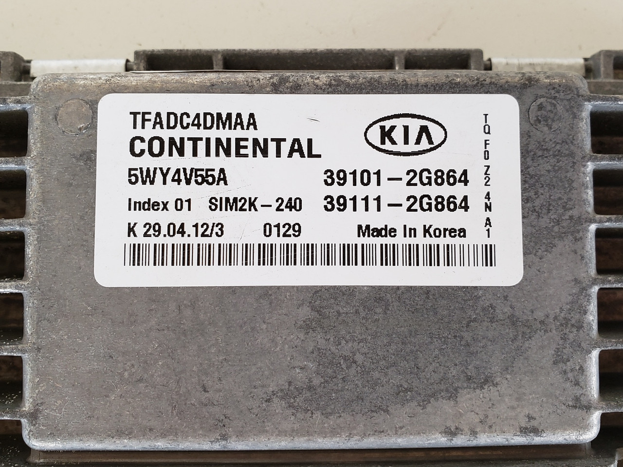 2011-2013 Optima LX 39111-2G864 Computer Brain Engine Control ECU ECM EBX Module