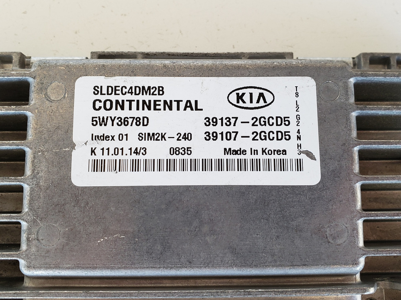 2014-2016 Sportage 39107-2GCD5 Computer Brain Engine Control ECU ECM EBX Module