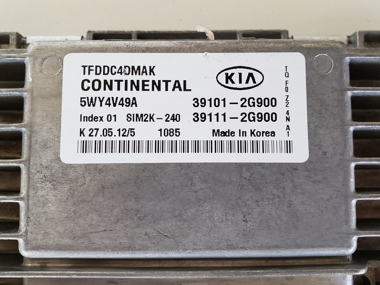 2011-2013 Optima 39111-2G900 Computer Brain Engine Control ECU ECM EBX Module