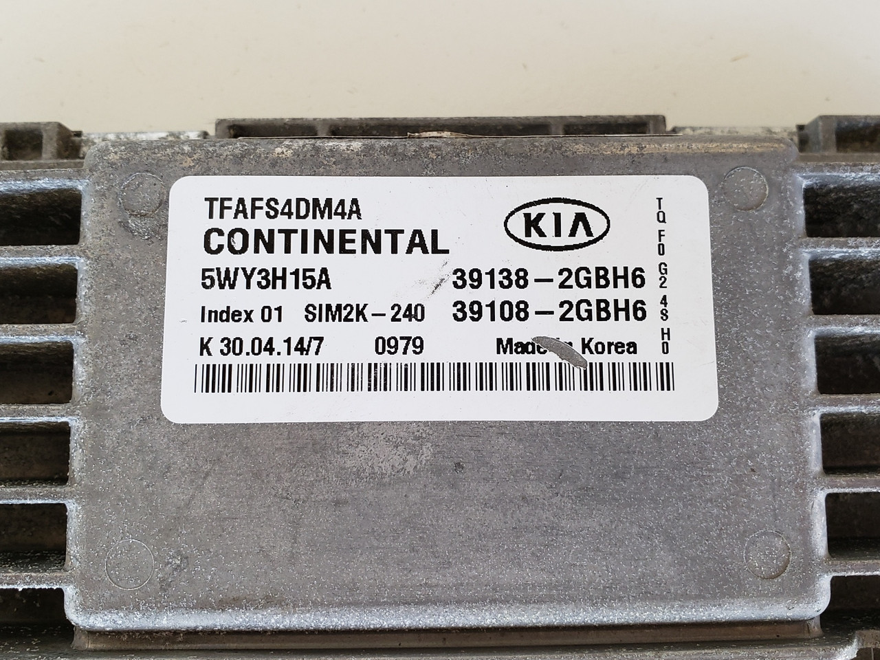 2015 Kia Optima 39108-2GBH6 Computer Brain Engine Control ECU ECM EBX Module