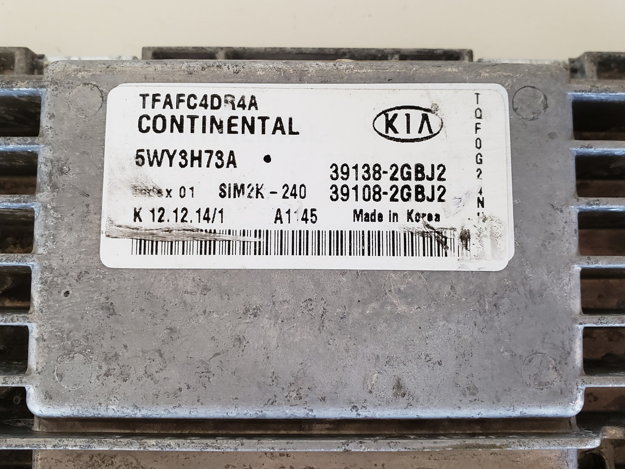 2015 Kia Optima 39108-2GBJ2 Computer Brain Engine Control ECU ECM EBX Module