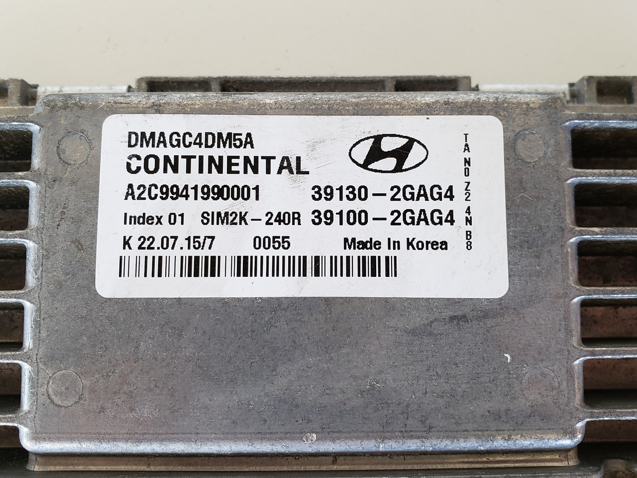 2015 Kia Optima 39100-2GAG4 Computer Brain Engine Control ECU ECM EBX Module