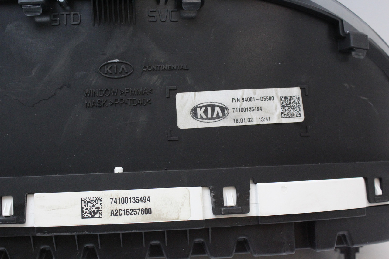 16-18 Kia Optima 94001-D5500 Speedometer Head Instrument Cluster Gauges 27K