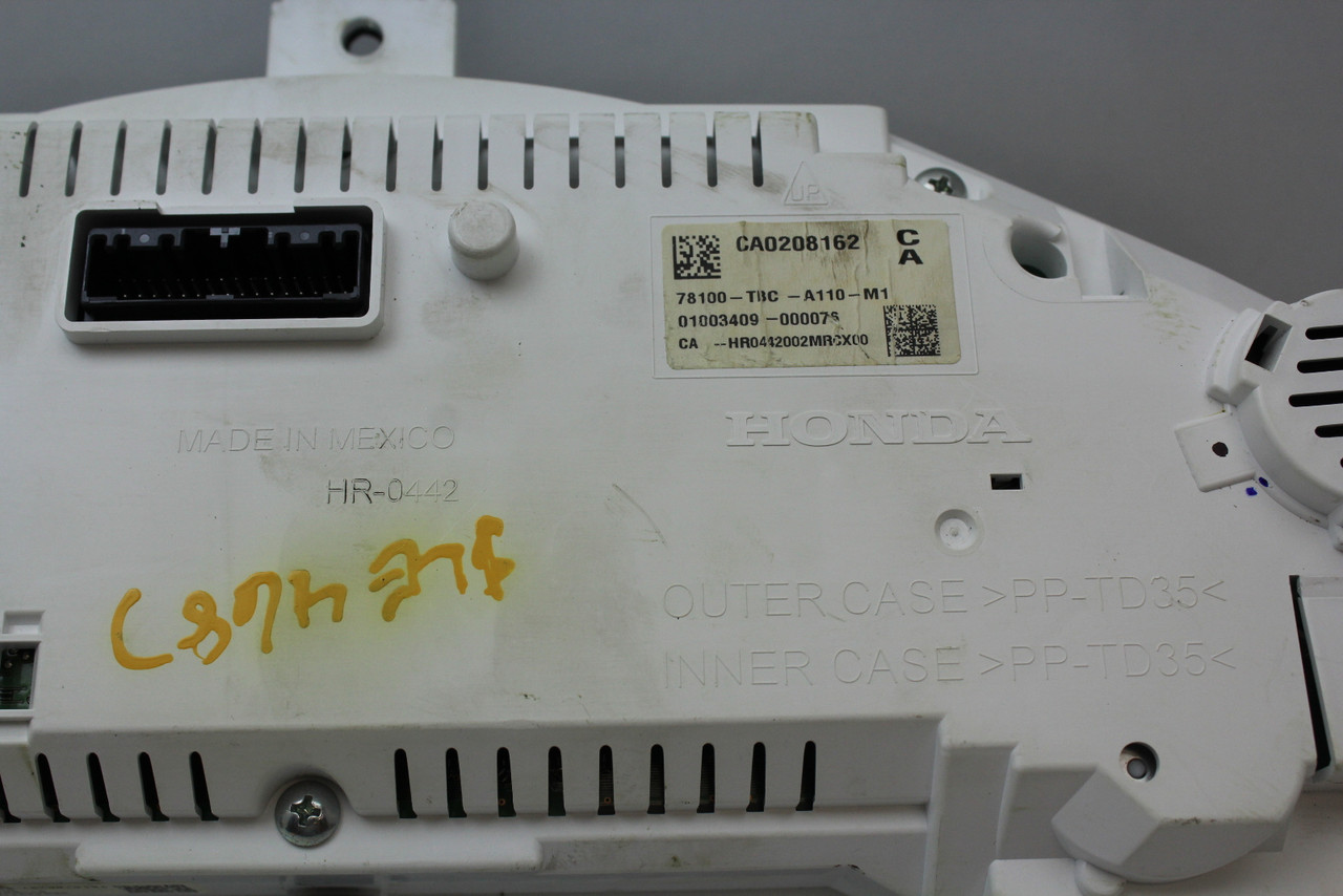 16-18 Honda Civic 78100-TBC-A11 Speedometer Head Instrument Cluster Gauges 45K