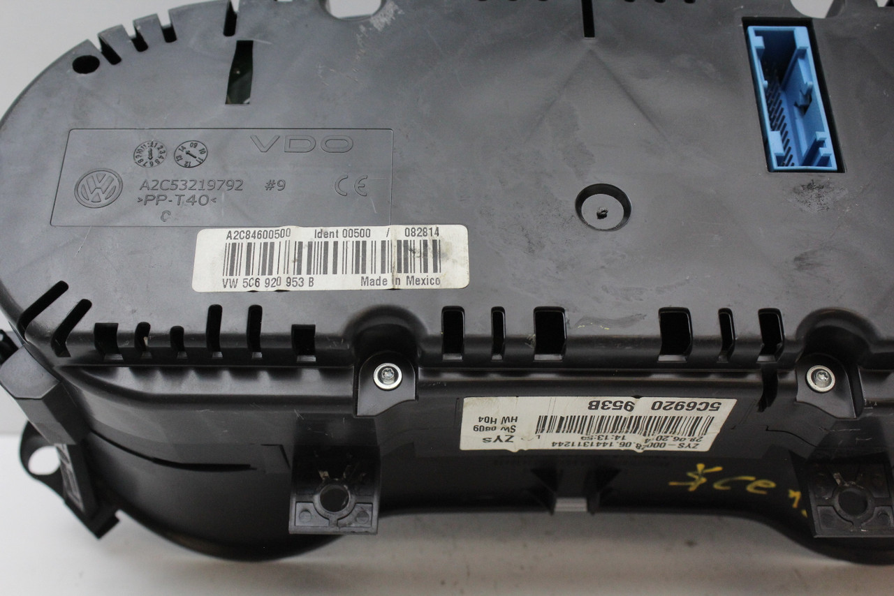 2014 Volkswagen Jetta 5C6 920 953 B Speedometer Instrument Cluster Gauges 94K